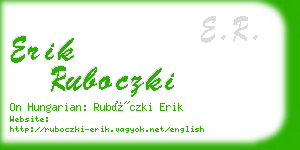 erik ruboczki business card